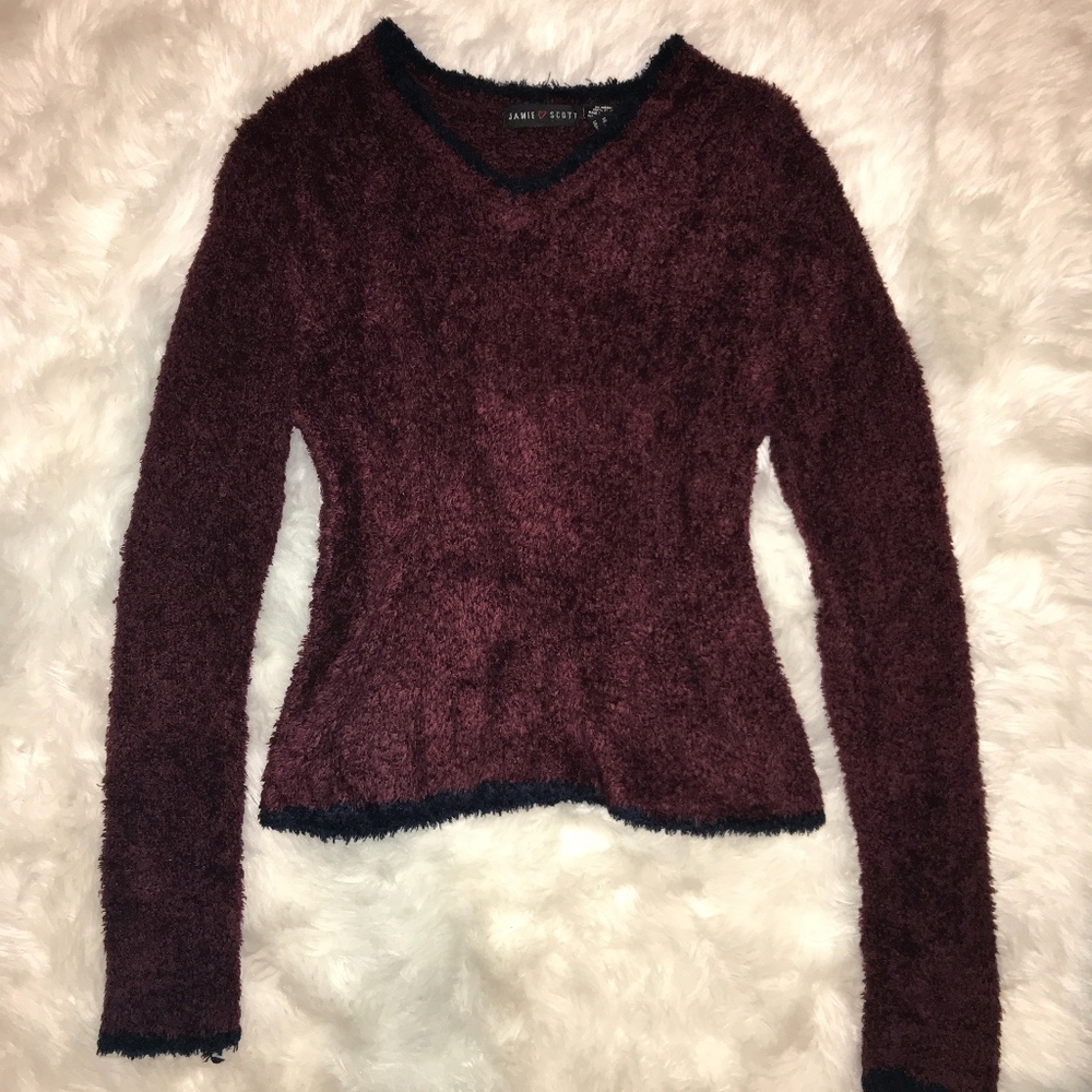 super soft Jamie Scott burgundy sweater